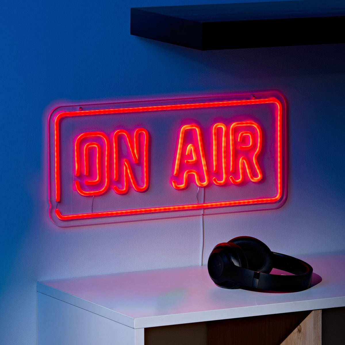 On Air Neon Wall Sign Light-Up Decoration with USB - Red & Clear