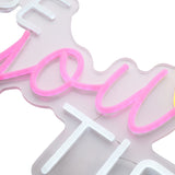 Be You Tiful USB Neon Sign Metal Wall Light-Up Decoration - Pink