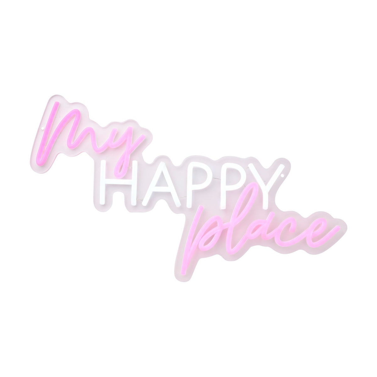 My Happy Place Neon USB Metal Wall Light-Up Decoration - Pink