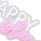 My Happy Place Neon USB Metal Wall Light-Up Decoration - Pink