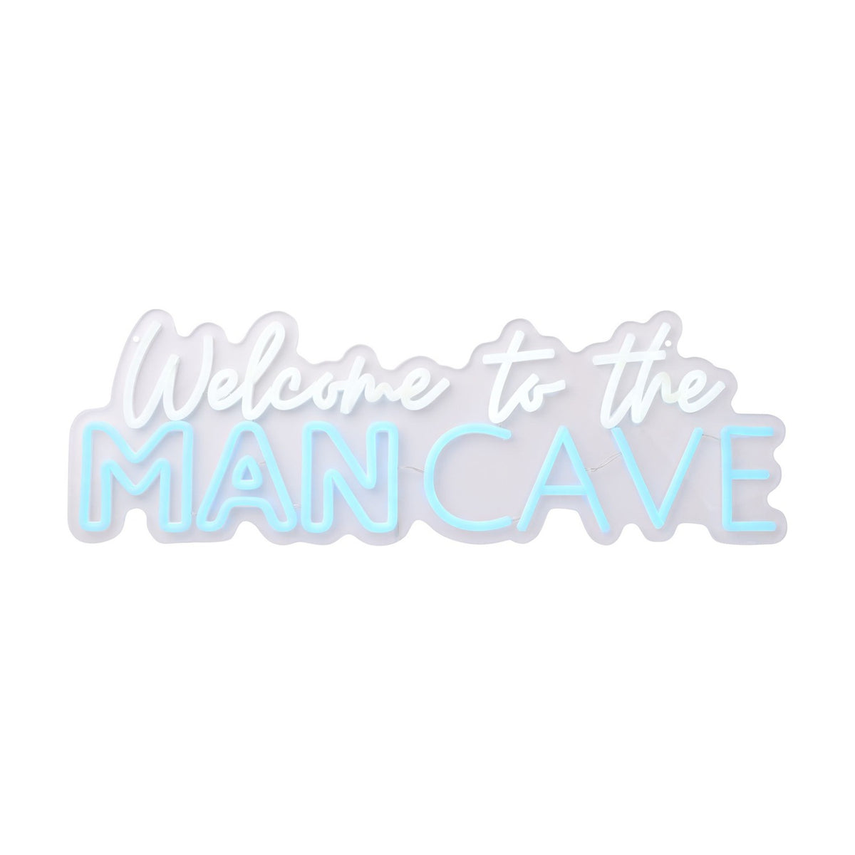 Welcome to the Man Cave Neon USB Wall Light-Up Decoration - Blue