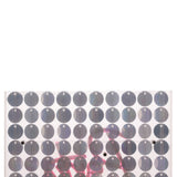 Party neon sign light-up decoration with pink script tubing on a clear panel, set against a square backdrop of shimmering silver sequins.