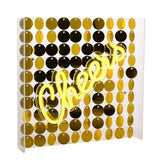 Cheers Neon Wall or Mantel Metal Light-Up Decoration - Yellow