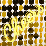 Cheers Neon Wall or Mantel Metal Light-Up Decoration - Yellow