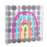 Rainbow Neon Wall or Mantel Sign Metal Light-Up Decoration