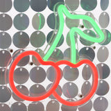 Cherries Neon Wall or Mantel Sign Metal Light-Up Decoration