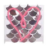 Neon Heart Sign Wall or Mantel Metal Light-Up Decoration - Pink