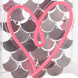 Neon Heart Sign Wall or Mantel Metal Light-Up Decoration - Pink