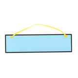 Happy Hour Rectangular Hanging Wooden Plaque - Black & Blue