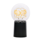 Drink Up LED Neon Ceramic Table Lamp 22cm - Black & Clear