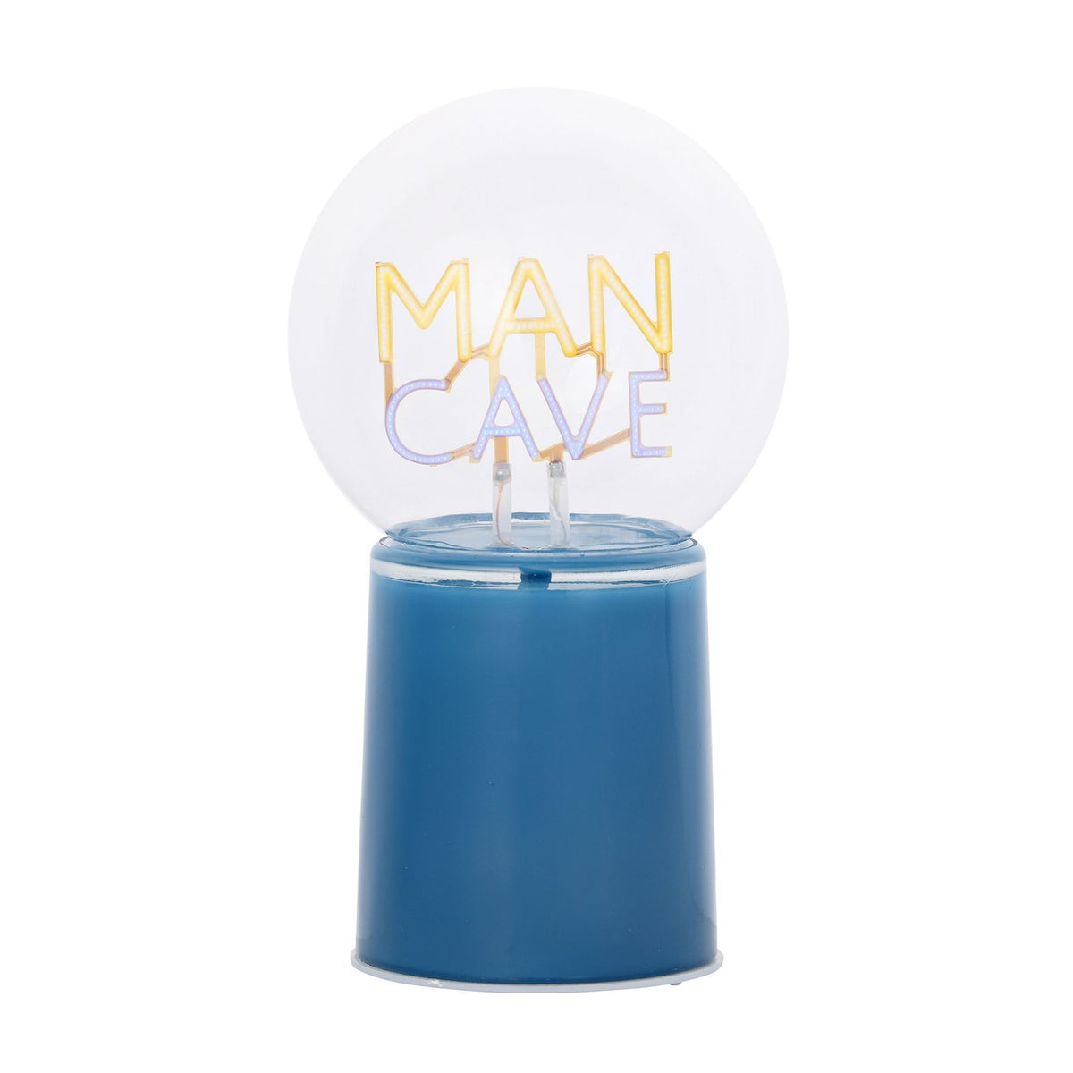 Man Cave LED Neon Battery Powered Ceramic Table Lamp - Blue