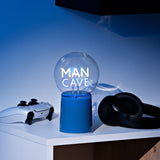 Man Cave LED Neon Battery Powered Ceramic Table Lamp - Blue