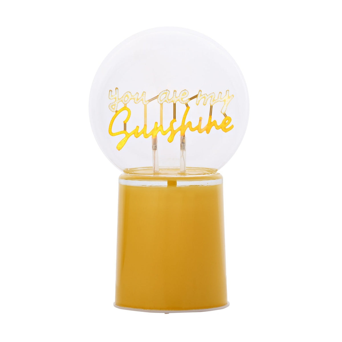 You Are My Sunshine LED Neon Ceramic Table Lamp - Yellow