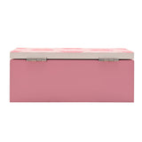 Chequerboard Smile Metal and MDF Hinged Trinket Box - Pink