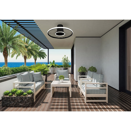 Soho CCT Dimmable LED Ceiling Fan Light With Remote & APP Control - Black