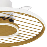 Soho CCT Dimmable LED Ceiling Fan Light With Remote & APP Control - Brown/White