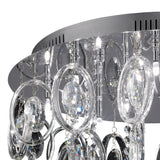 Solana 18 Light Crystal Flush Ceiling Light – Polished Chrome