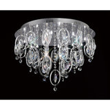 Solana 18 Light Crystal Flush Ceiling Light – Polished Chrome