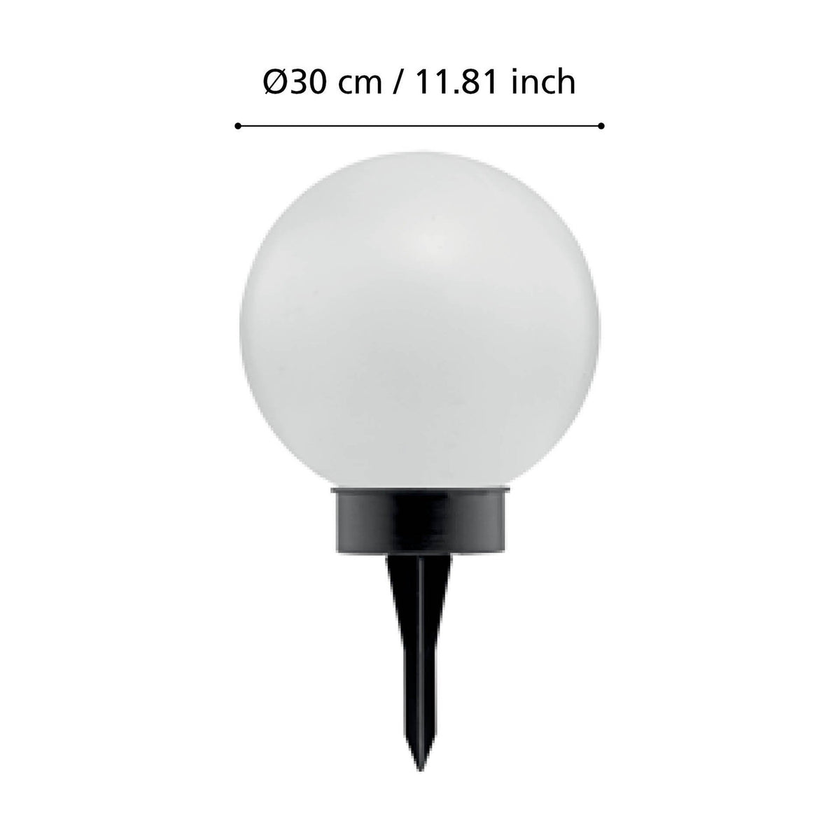 Solar Ball Spike Light 61cm - Black