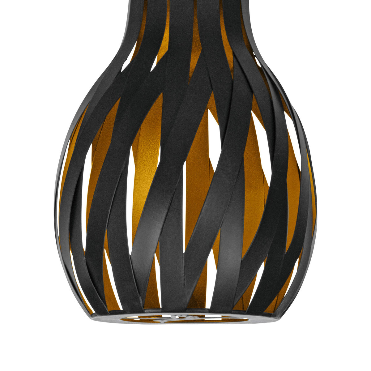 Solar LED Table Lamp 27cm - Black & Gold