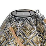 Solar LED Table Lamp - Antique Silver