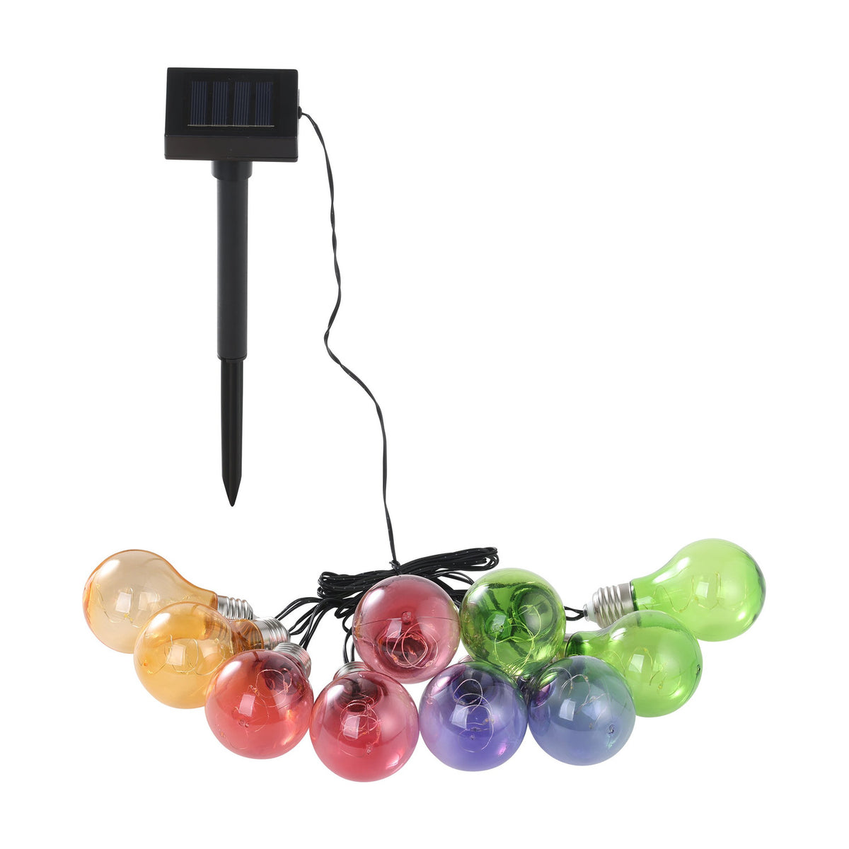 Solar String Lights 1.9m - Multicoloured