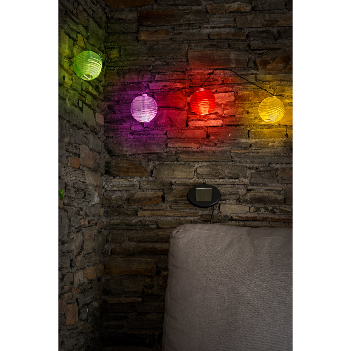 Solar String Lights 4.3m - Black