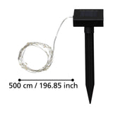 Solar String Lights 5m - Black & Clear
