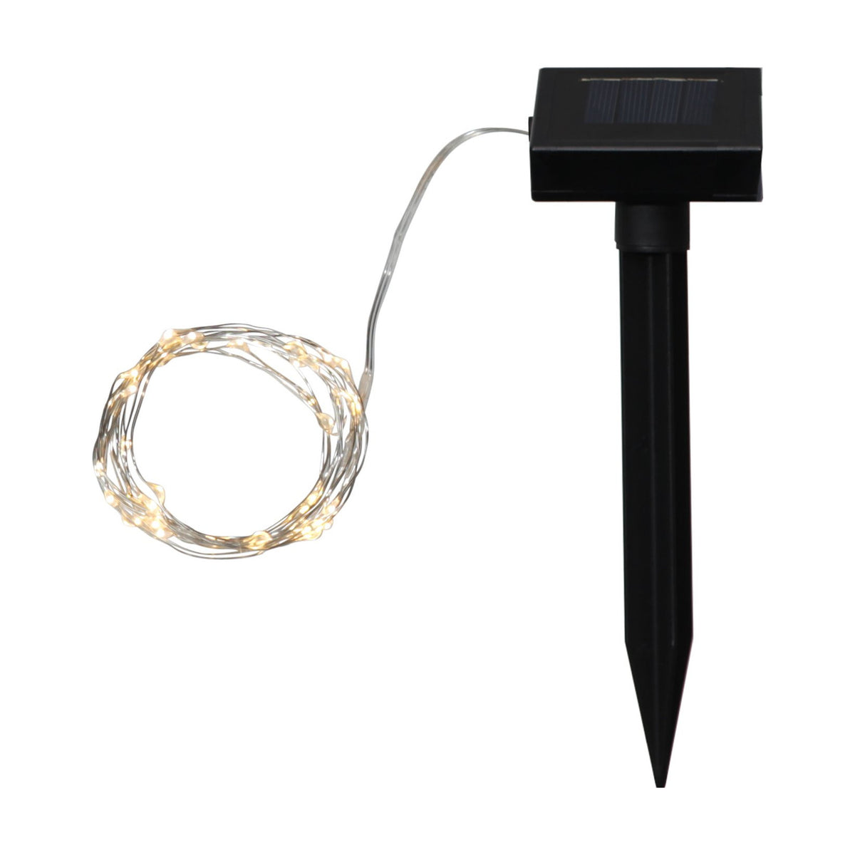 Solar String Lights 5m - Black & Clear