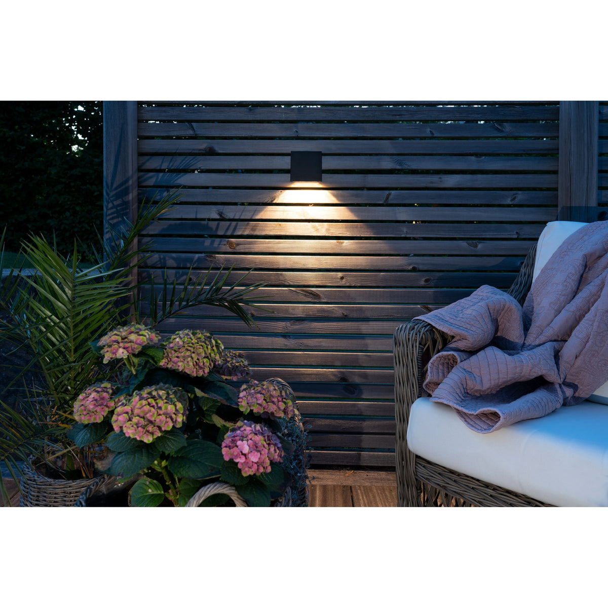 Solar Wall Light - Black