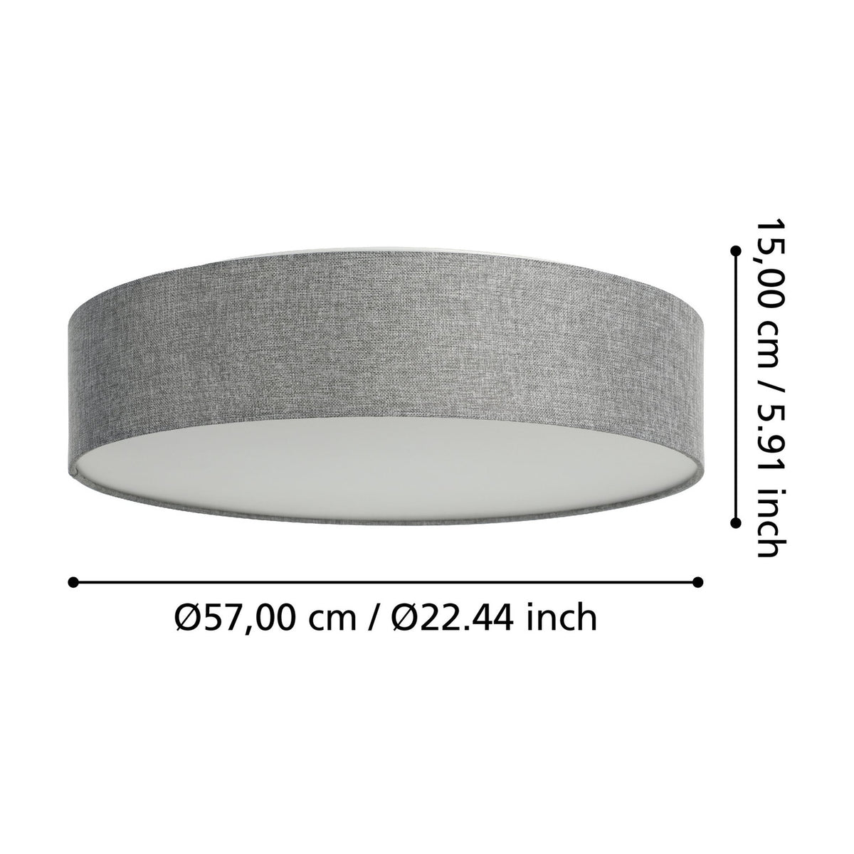 Somorne Smart LED Flush Ceiling Light - Grey & White