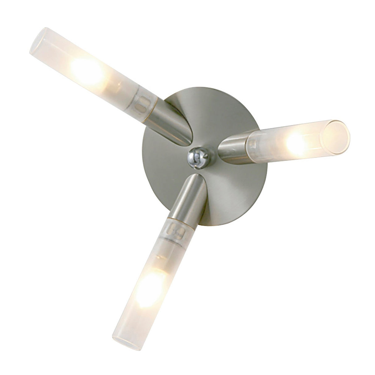 Sona 3 Light Frosted Glass Semi-Flush Ceiling Light – Satin Chrome