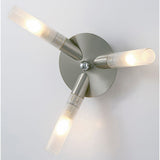 Sona 3 Light Frosted Glass Semi-Flush Ceiling Light – Satin Chrome