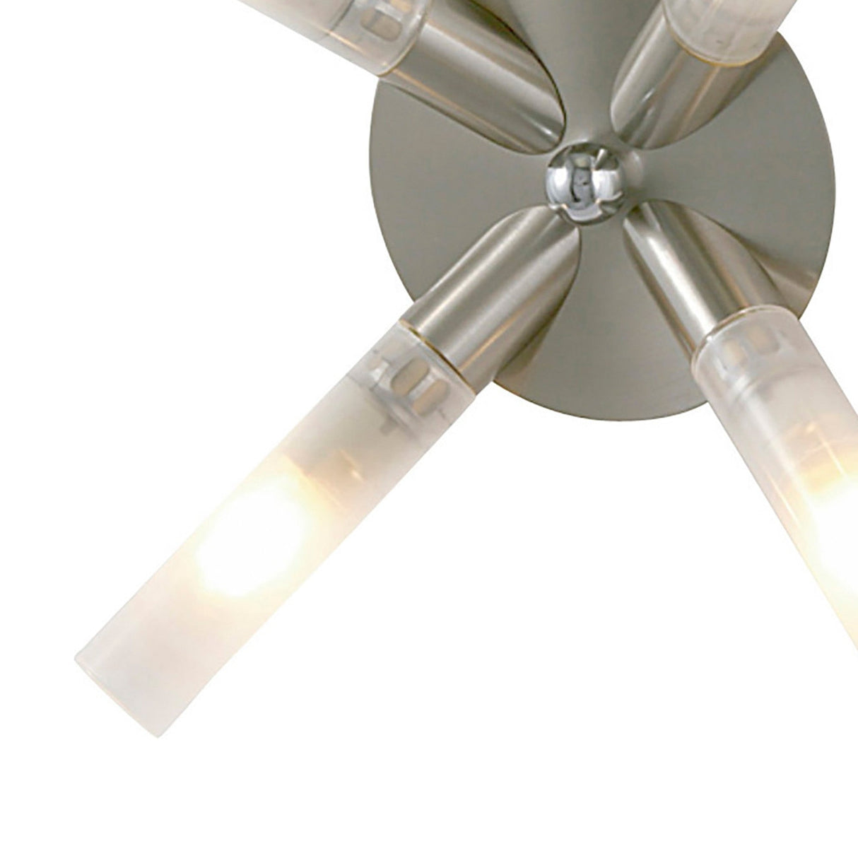 Sona 4 Light Frosted Glass Semi-Flush Ceiling Light – Satin Chrome