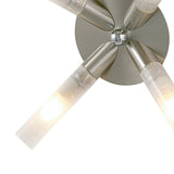 Sona 4 Light Frosted Glass Semi-Flush Ceiling Light – Satin Chrome