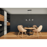 Sonanne Smoked Glass Linear Pendant Light - Black