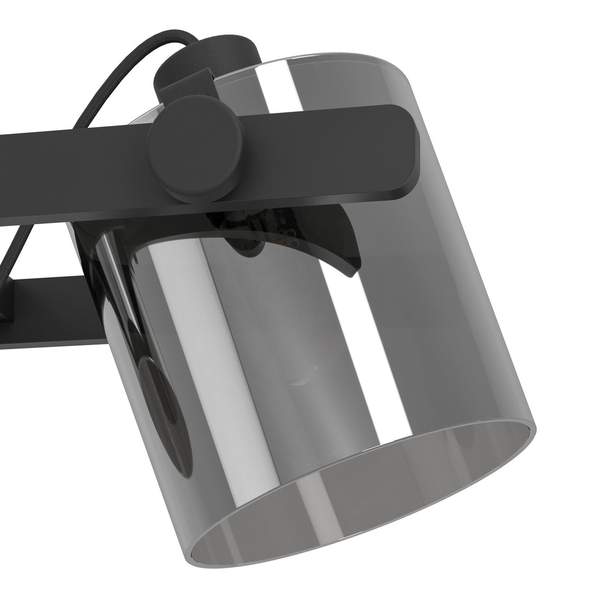 Sonanne Smoked Glass Linear Pendant Light - Black