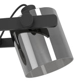 Sonanne Smoked Glass Linear Pendant Light - Black
