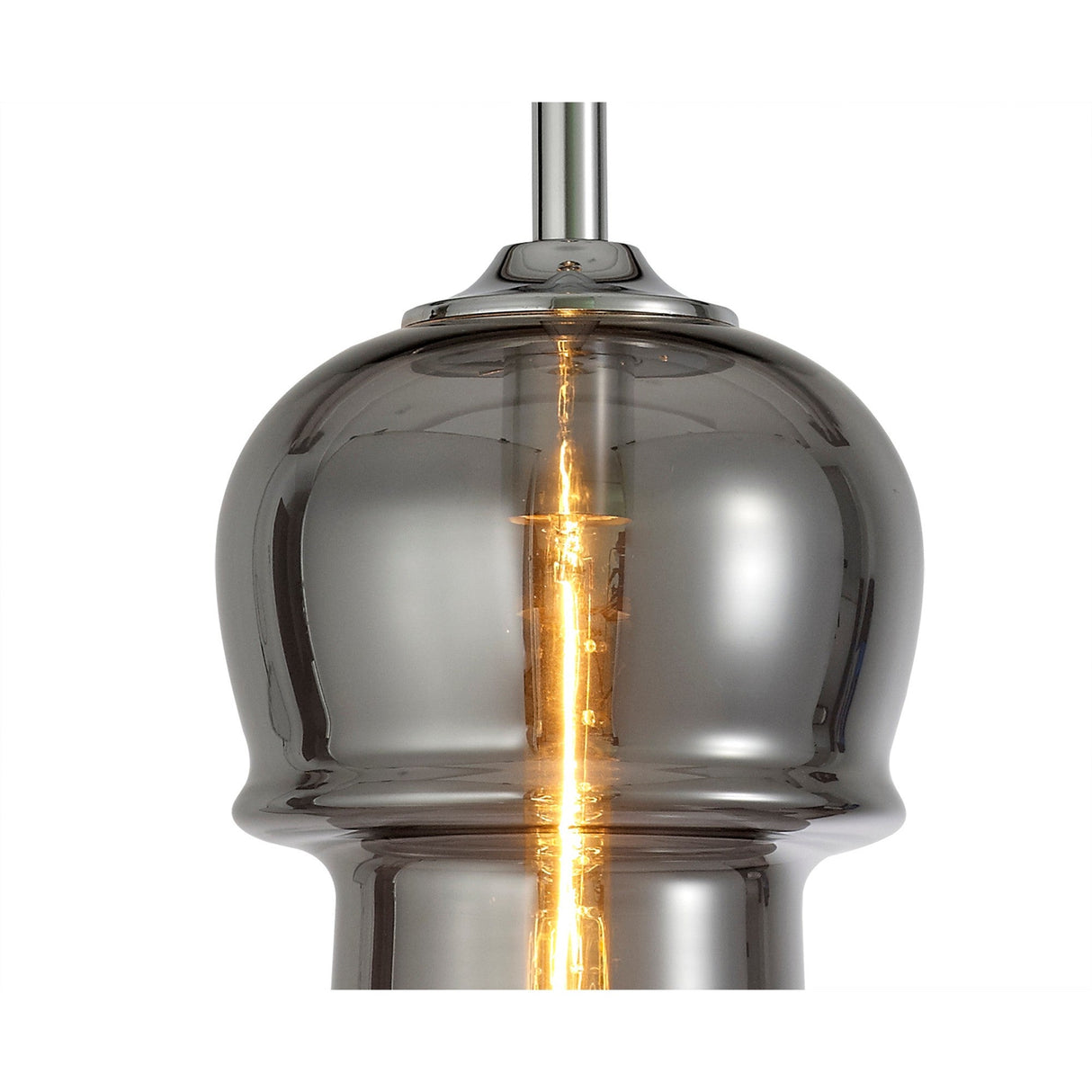 Sonata 29cm 1 Light Pendant Light - Polished Chrome & Graphite