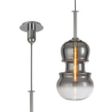 Sonata 29cm 1 Light Pendant Light - Polished Chrome & Graphite