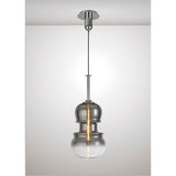 Sonata 29cm 1 Light Pendant Light - Polished Chrome & Graphite