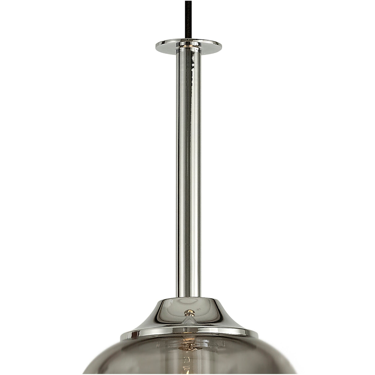 Sonata 22cm 1 Light Pendant Light - Polished Chrome & Graphite