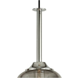 Sonata 22cm 1 Light Pendant Light - Polished Chrome & Graphite