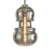 Sonata 22cm 1 Light Pendant Light - Polished Chrome & Graphite