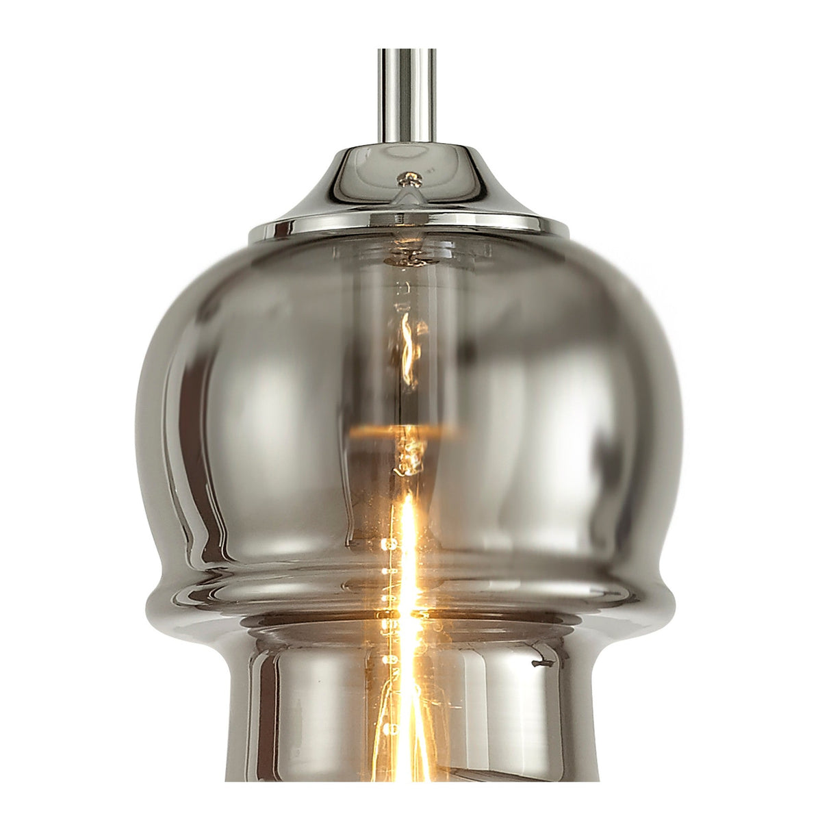 Sonata 22cm 1 Light Pendant Light - Polished Chrome & Graphite