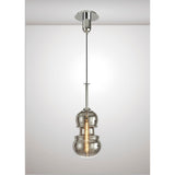 Sonata 22cm 1 Light Pendant Light - Polished Chrome & Graphite