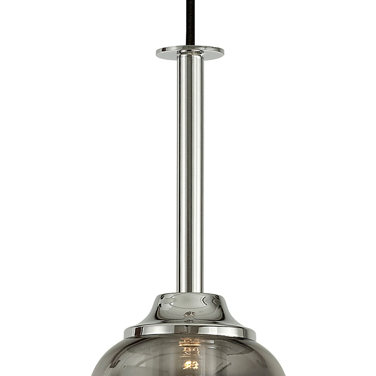 Sonata 15cm 1 Light Pendant Light - Polished Chrome & Graphite