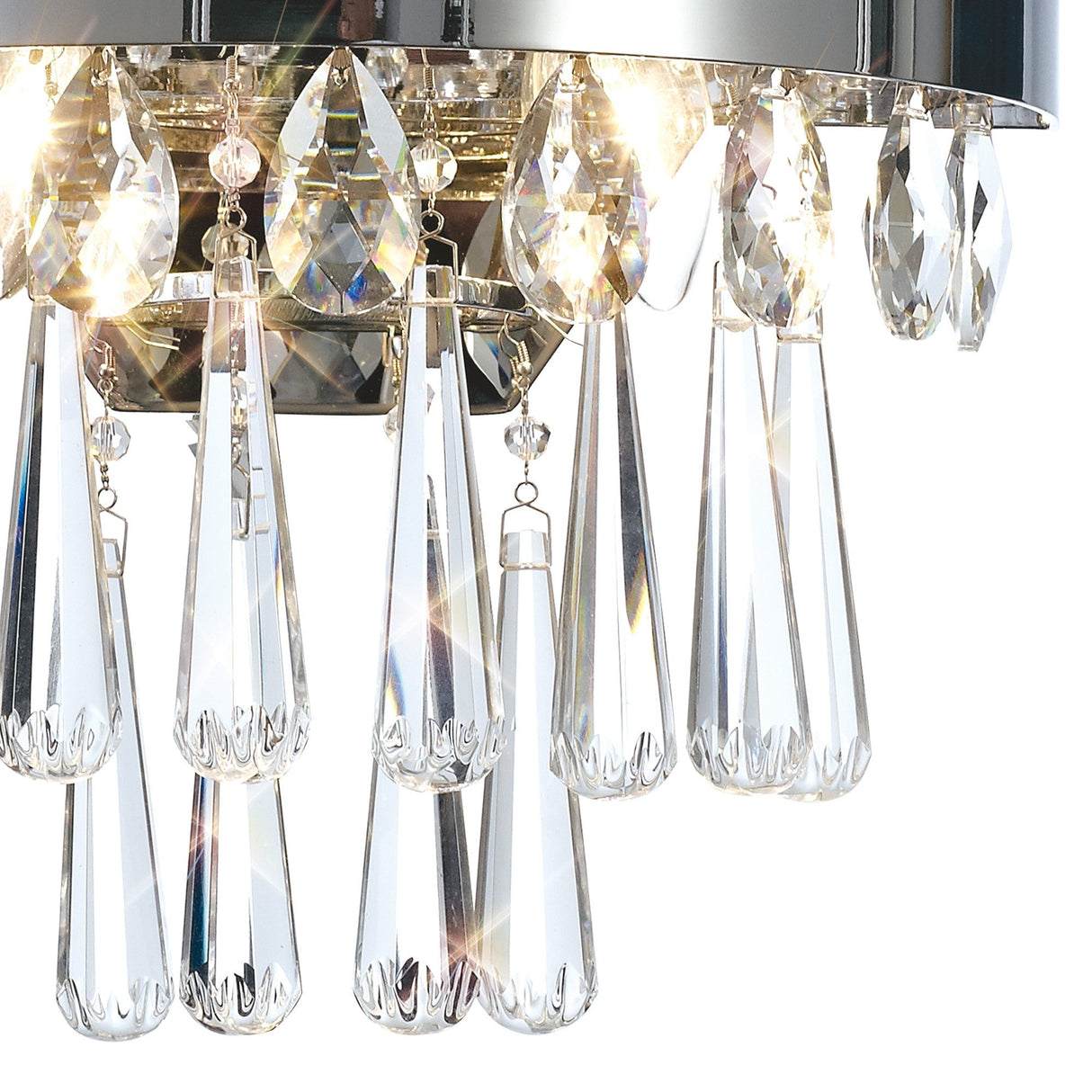Sophia 3 Light Crystal Wall Light - Polished Chrome