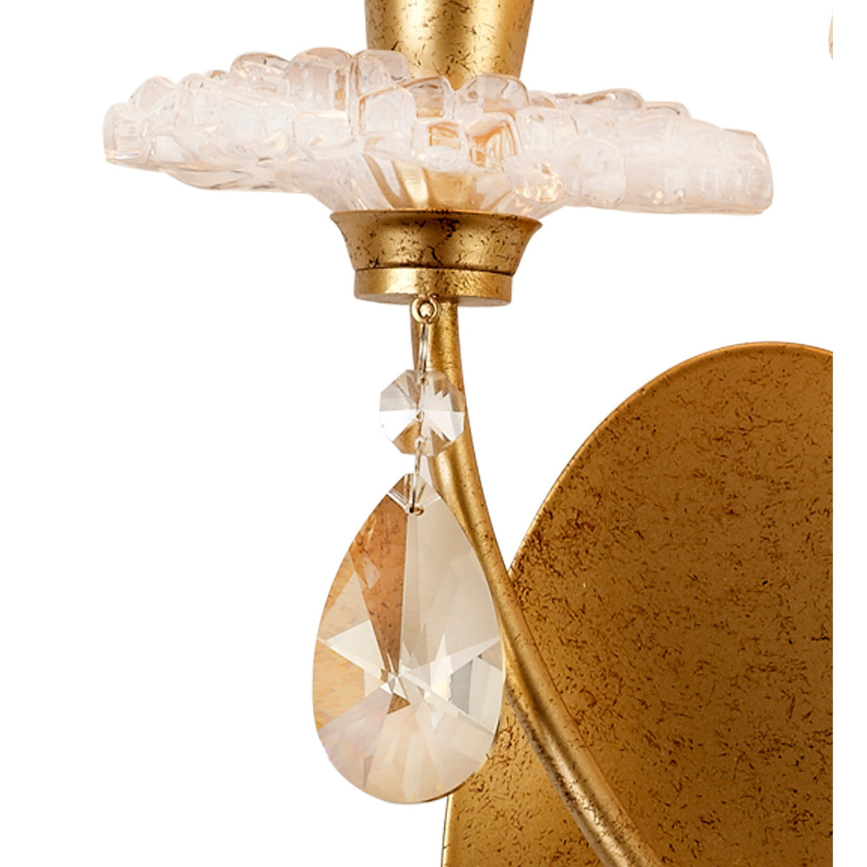 Sophie 2 Light Wall Light - Gold With Cream Shades