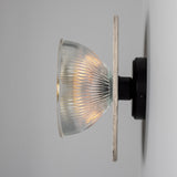 Soraya Ceramic Ribbed Glass Wall Light - Marbled